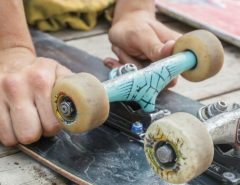 How do you get a bearing out of a skateboard wheel